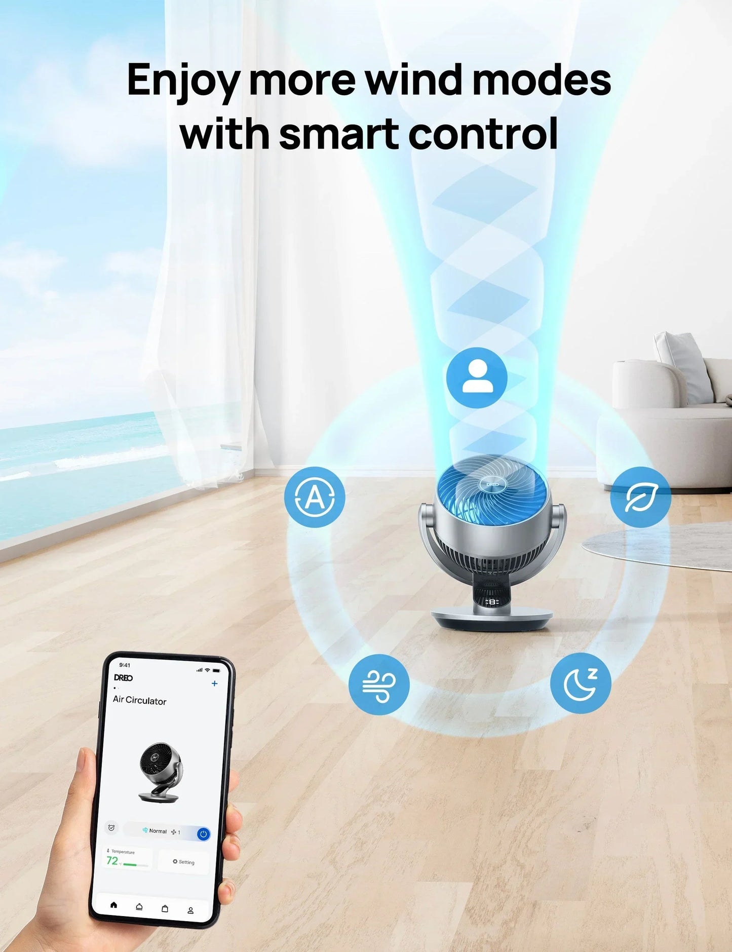 Smart Air Circulator Fan CF511S & Smart Tower Fan Cruiser Pro T3S - DREO